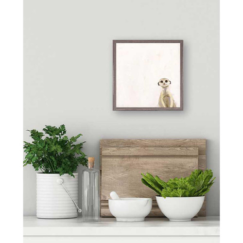 Baby Meerkat Mini Framed Canvas