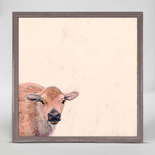 Baby Bison Mini Framed Canvas
