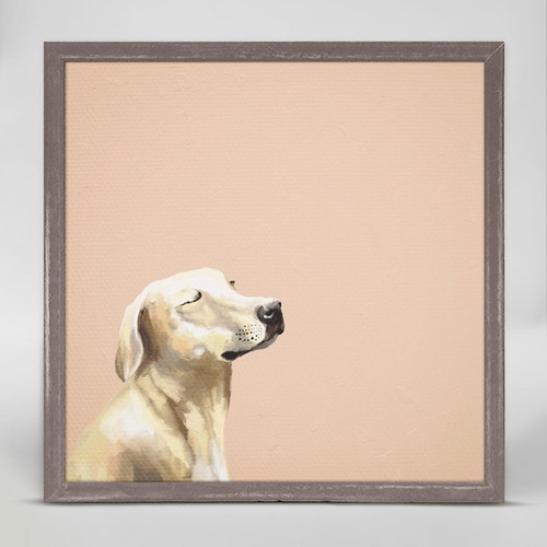 Best Friend - Peaceful Yellow Lab Mini Framed Canvas