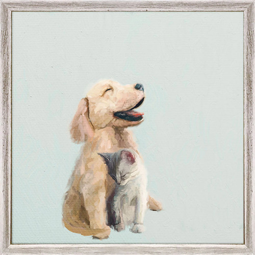 Best Friend - Pup & Kit Mini Framed Canvas