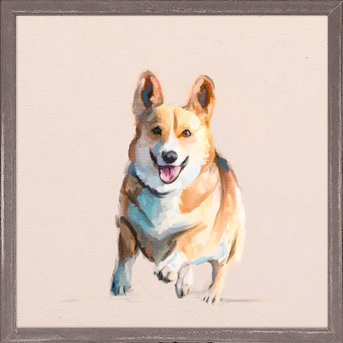 Best Friend - Corgi On The Run Mini Framed Canvas