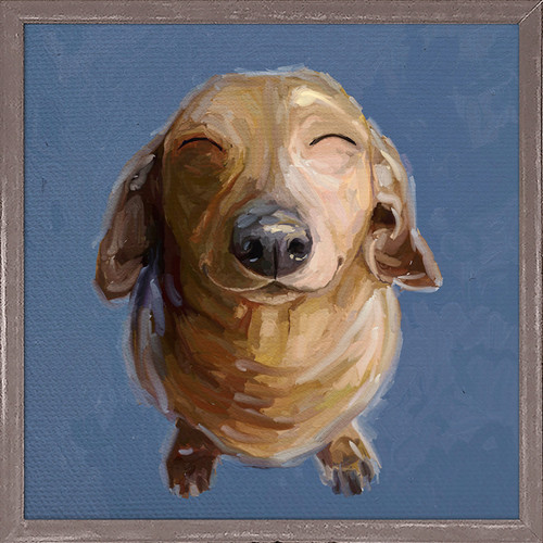 Best Friend - Sunbathing Doxie Mini Framed Canvas