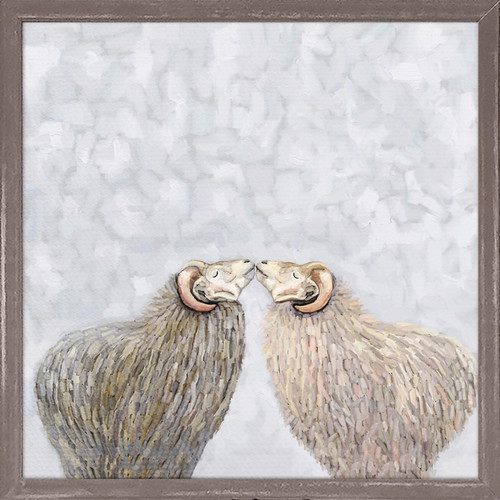 Bighorn Pair Mini Framed Canvas