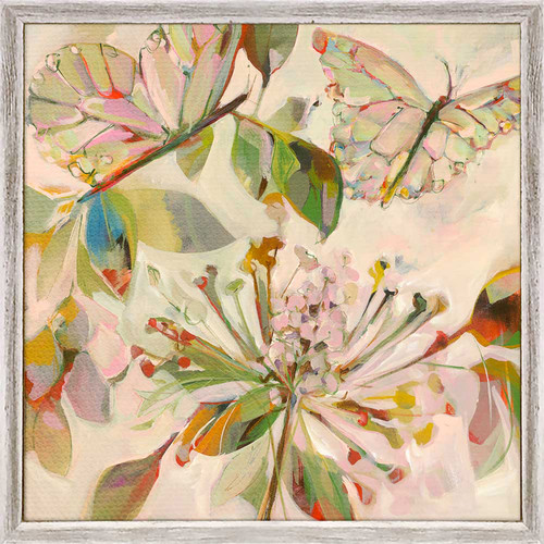 Butterflies On Pink Mini Framed Canvas