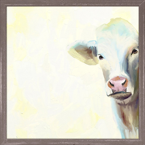 Calm Cow Mini Framed Canvas