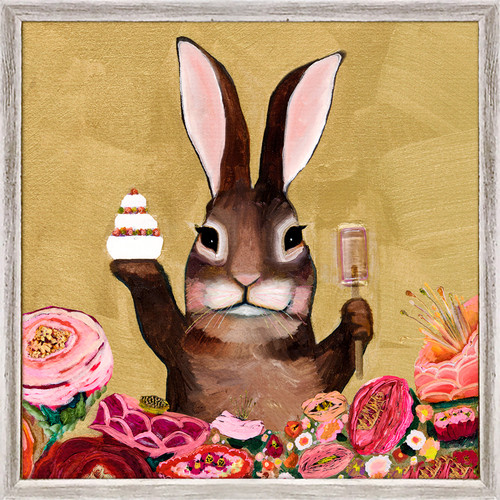 Carrot Cake Bunny With Sweets Mini Framed Canvas