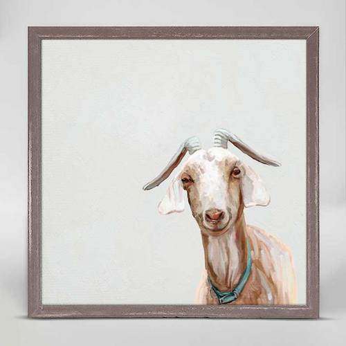 Clever Goat Mini Framed Canvas
