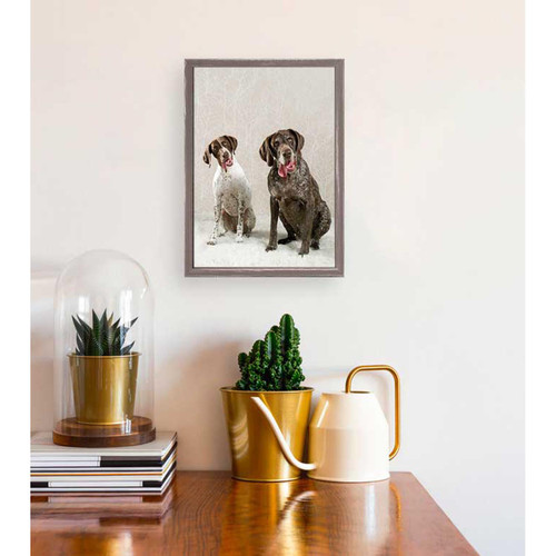 Dog Collection - Dog Duo Mini Framed Canvas