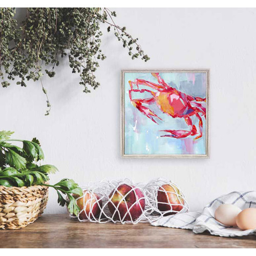 Crab Red Mini Framed Canvas