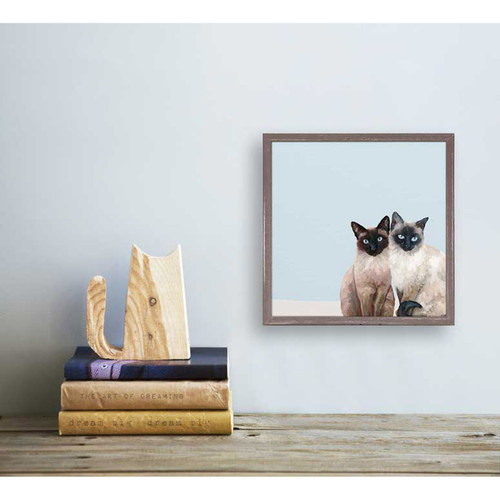 Feline Friends - Siamese Cat Duo Mini Framed Canvas