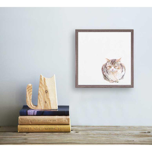 Feline Friends - Sleepy Cat Loaf Mini Framed Canvas