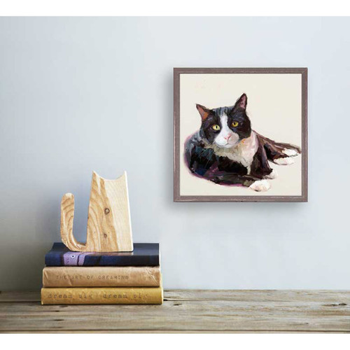 Feline Friends - Tuxedo Cat Mini Framed Canvas