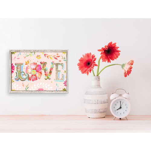 Floral LOVE Mini Framed Canvas