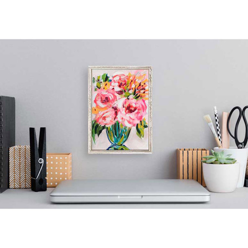 Flowers In Light Pink Mini Framed Canvas