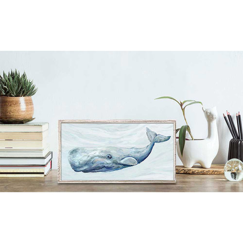 Happiest Whale Mini Framed Canvas
