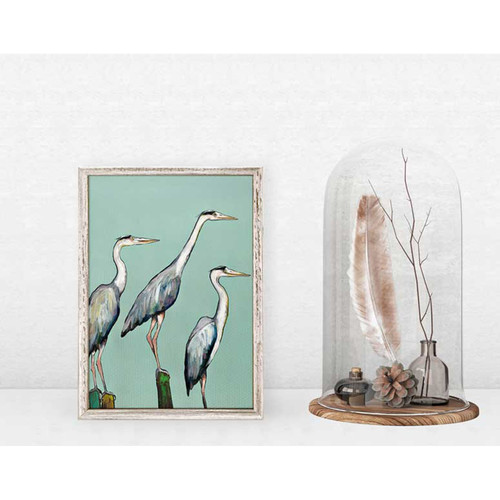 Heron Focus Mini Framed Canvas