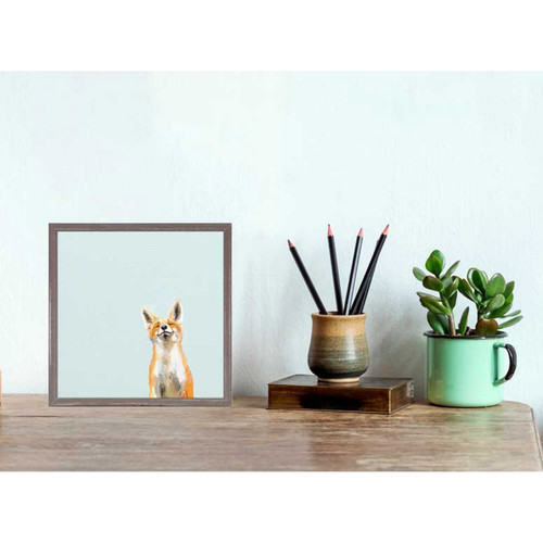 Happy Fox Mini Framed Canvas