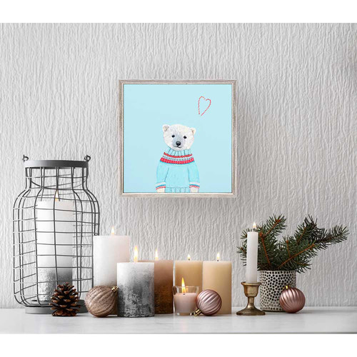 Holiday - Fair Isle Polar Bear Mini Framed Canvas