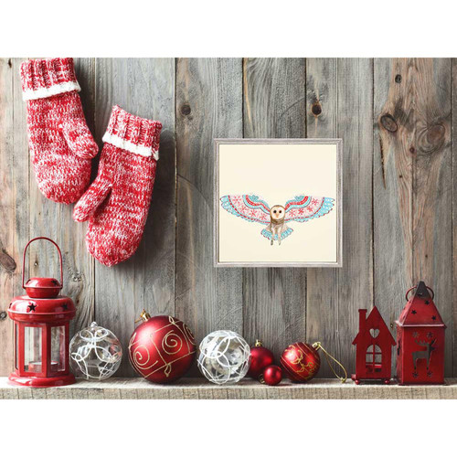 Holiday - Fair Isle Owl Mini Framed Canvas