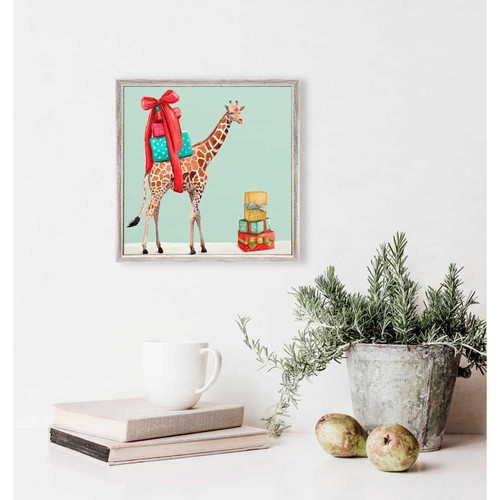 Holiday - Safari Giraffe Mini Framed Canvas