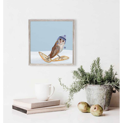 Holiday - Snowshoe Owl Mini Framed Canvas