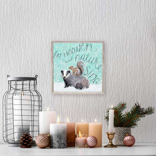 Holiday - Peace On Earth Badger Mini Framed Canvas