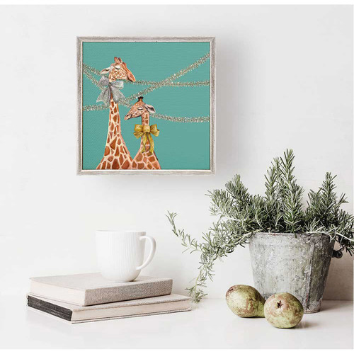 Holiday - New Year Giraffes Mini Framed Canvas