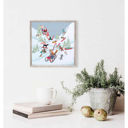 Holiday - Winter Fun For Everyone Mini Framed Canvas