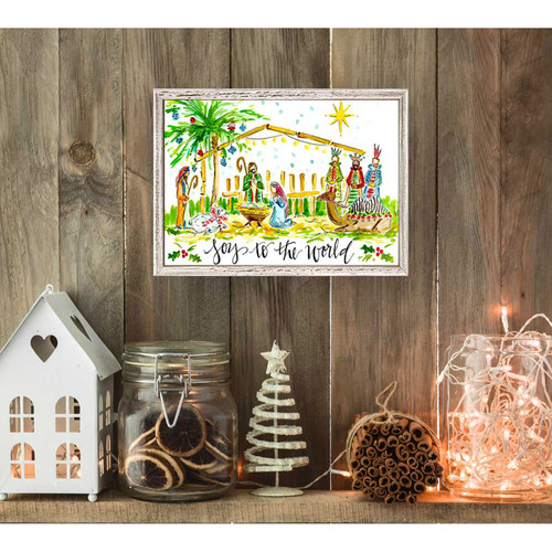 Holiday - Joy To The World Nativity Mini Framed Canvas