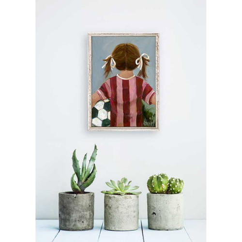 Lil' Soccer Star - Girl Mini Framed Canvas