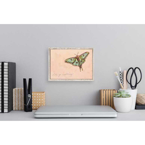 Inspirational Moths - Let's Go Exploring Mini Framed Canvas