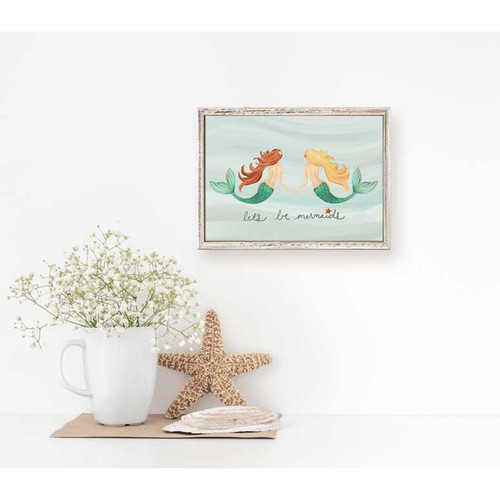Let's Be Mermaids Mini Framed Canvas