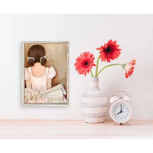 Lovely Ballerina - Brunette Mini Framed Canvas