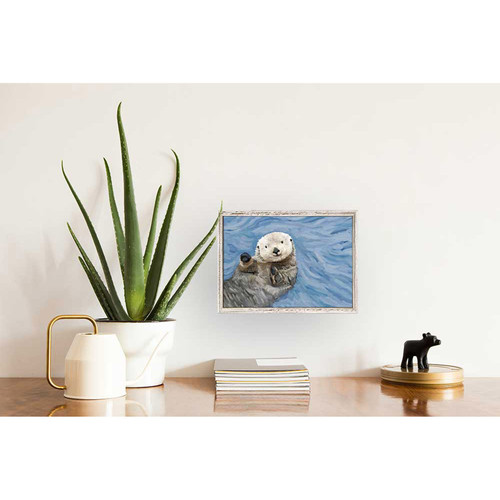 Otter Play 1 Mini Framed Canvas