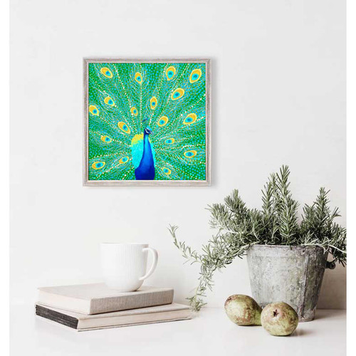 Peacock Feathers Mini Framed Canvas