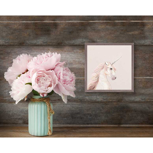 Pink Unicorn Mini Framed Canvas