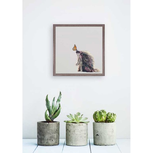 Porcupine And Friend Mini Framed Canvas