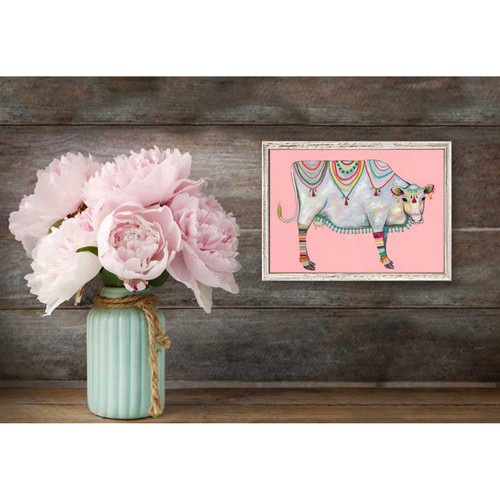 Queen Of The Pasture - Pink Mini Framed Canvas