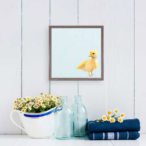 Spring Duckling Mini Framed Canvas