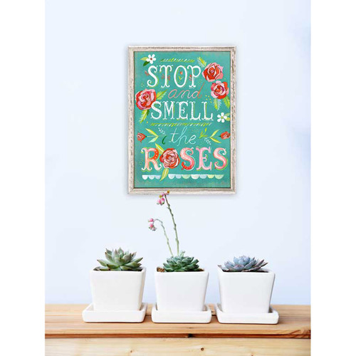 Stop and Smell the Roses Mini Framed Canvas