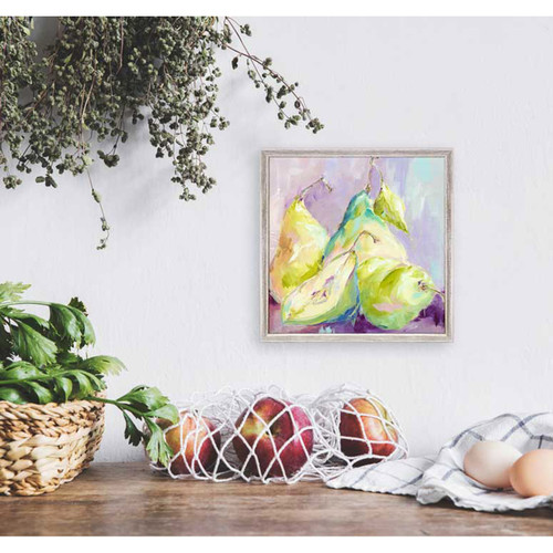 Still Life Pears Mini Framed Canvas