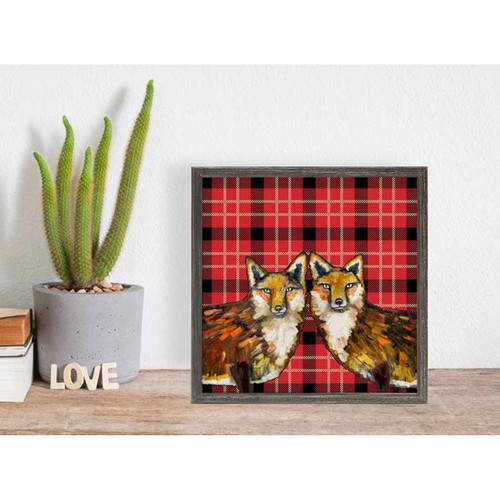 Tartan - Fox Duo Mini Framed Canvas