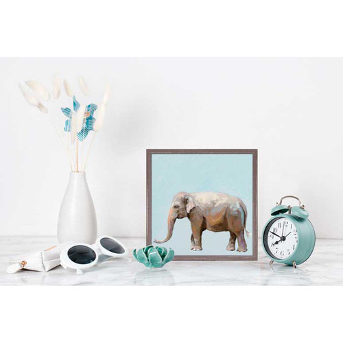 Trustworthy Elephant Mini Framed Canvas