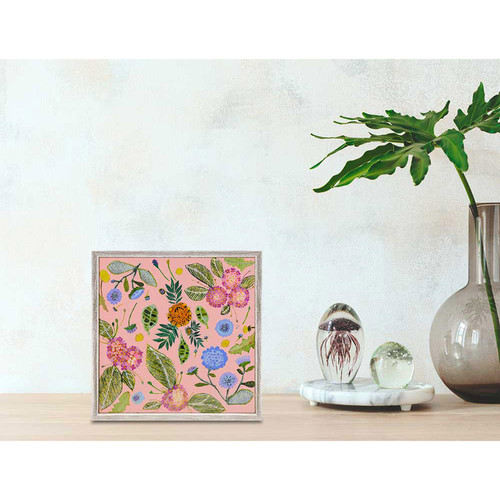 Wildflowers - Pincushions, Dandelions & Lantana Mini Framed Canvas