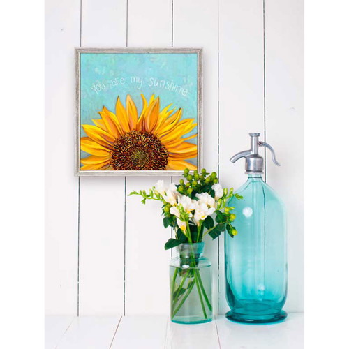 You Are My Sunshine Sunflower Mini Framed Canvas