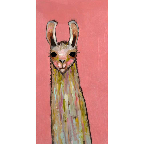 Baby Llama Stretched Canvas Wall Art