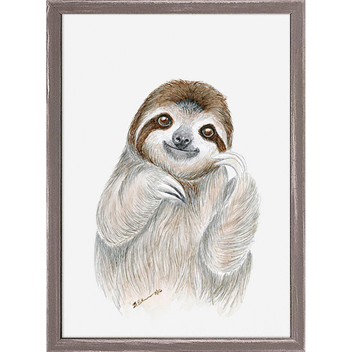 Sloth Portrait Mini Framed Canvas