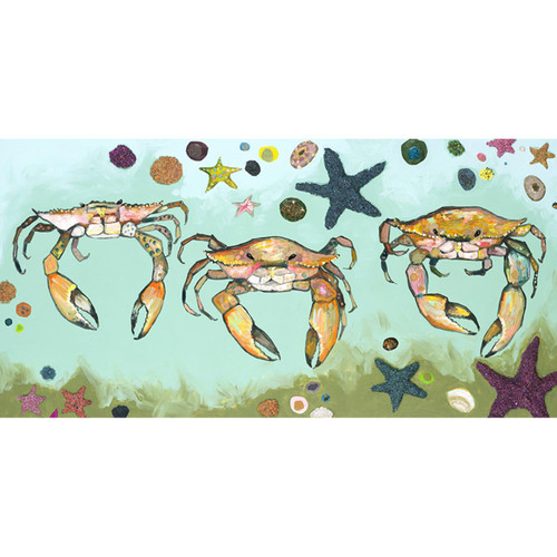 Crabs & Starfish Stretched Canvas Wall Art