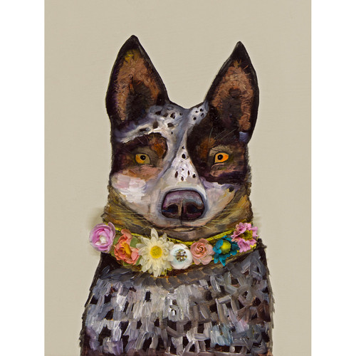 Cattle Dog Stretched Canvas Wall Art