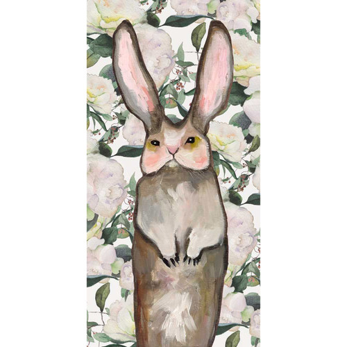 Forest Bunny - Floral Stretched Canvas Wall Art